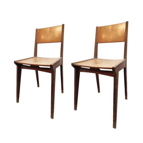 Sedie in set di due | in legno di faggio | h. cm. 87 x 44,5 x 43 | anni 50/60