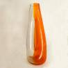Toni Zuccheri| Ve Art Murano| Vaso bicolore ad incalmo e schiacciamento centrale| h.cm. 36x13x10| anni 1960