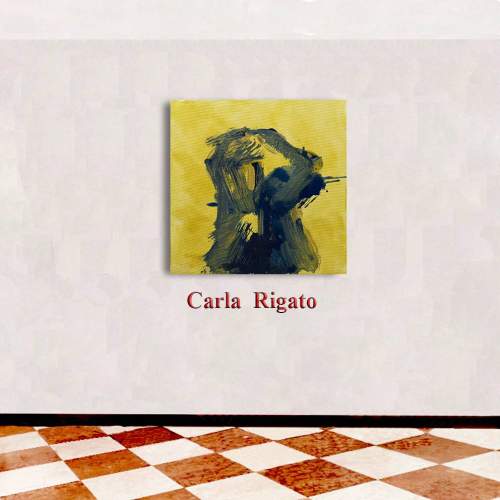 Carla Rigato "Busto2" acrilico su tela, h.cm. 50x50, anno 2019, opera firmata
