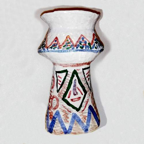 Boaretto Vaso, forma irregolare , decorato e dipinto a mano.