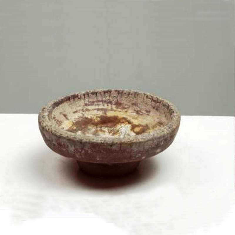SALVIATI & C., coppa centrotavola, serie  scavo, vetro massello effetto scavo, h.cm.10x20, anno 50/60 