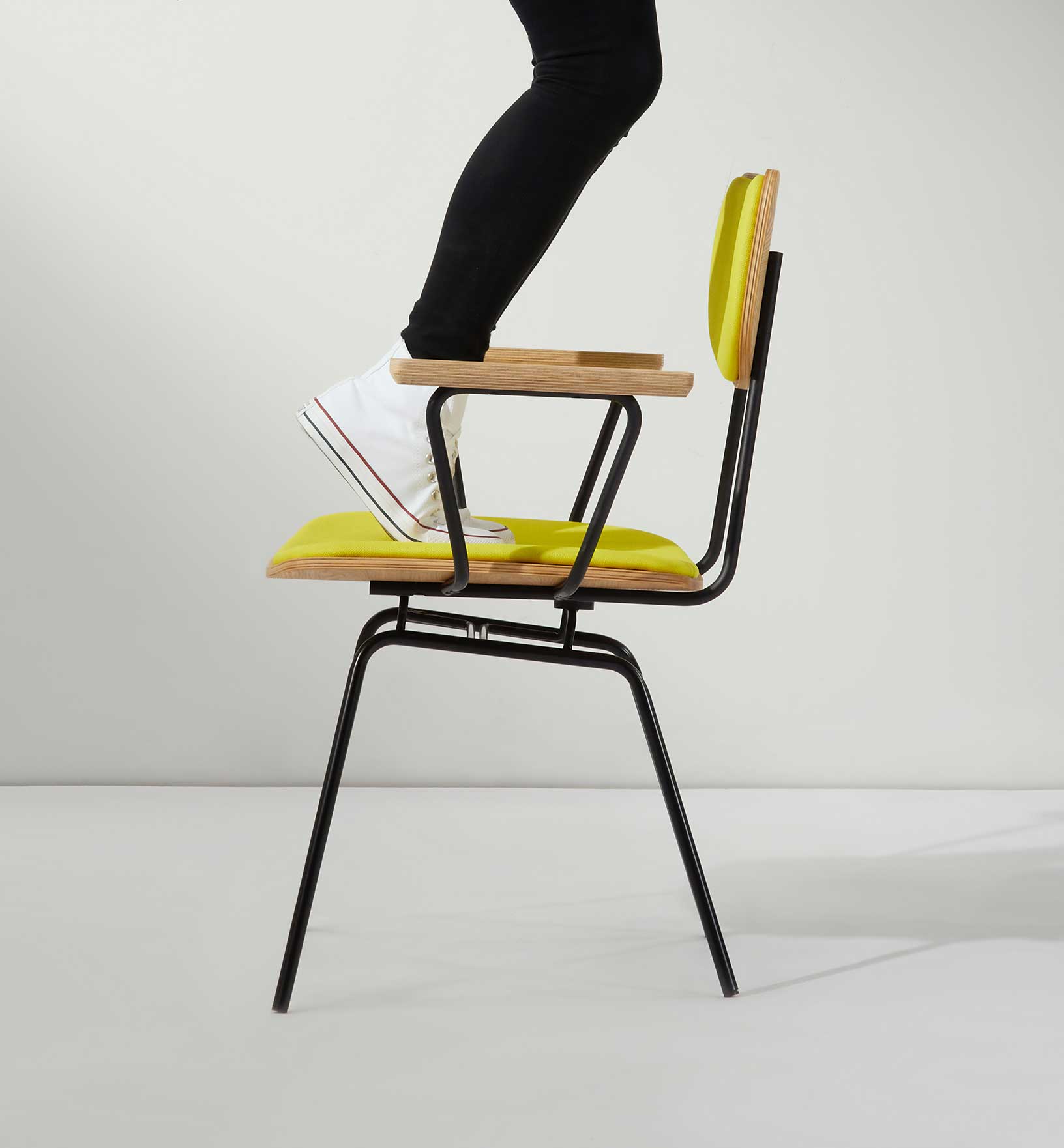 Person Standing on Chair Person Standing on Chair